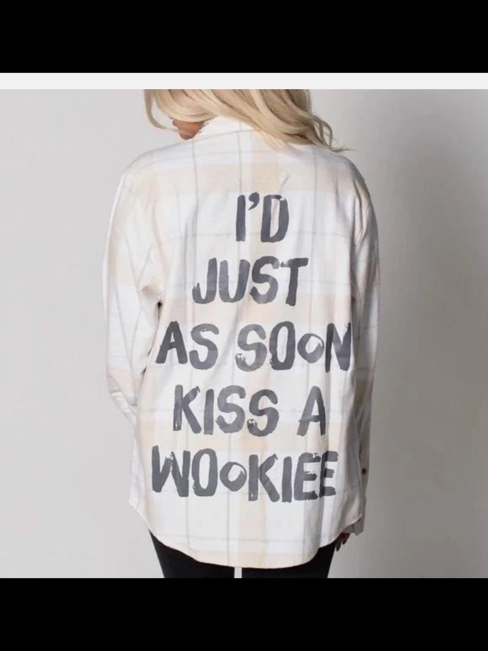 Cakeworthy Star Wars Flannel White Plaid Button-Down Shirt